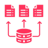 Icon of repository sending data to three different databases