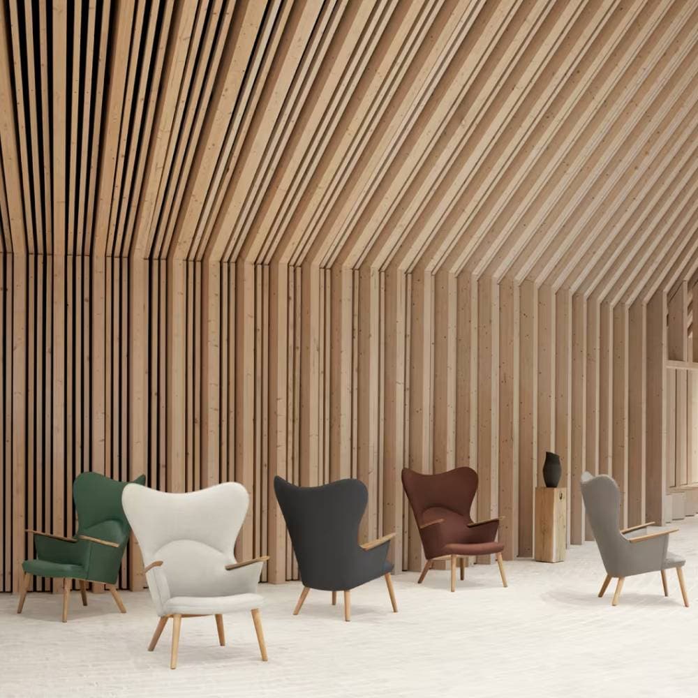 3D renderings of lounge chairs from Carl Hansen & Søn